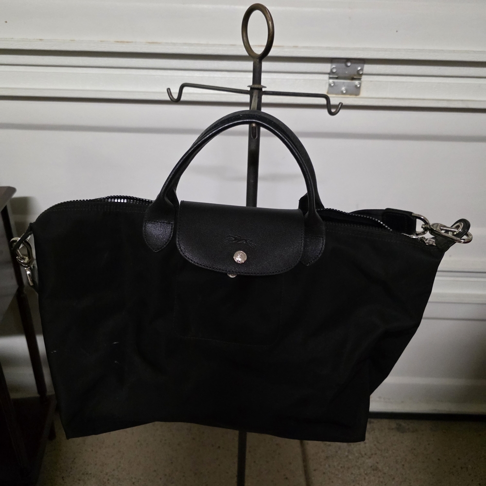 Longchamp Black Le Pliage Large Tote